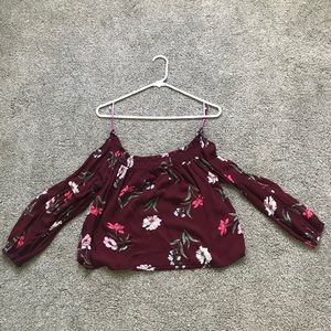 off the shoulder crop top from hollister